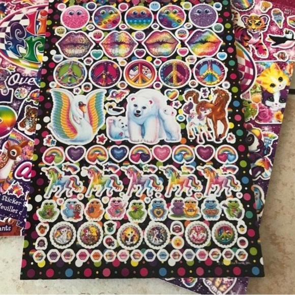 LISA FRANK Iconic Stickers Over 600 little stickers booklet - Picture 2 of 5